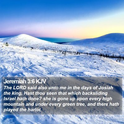 Jeremiah 3:6 KJV Bible Verse Image
