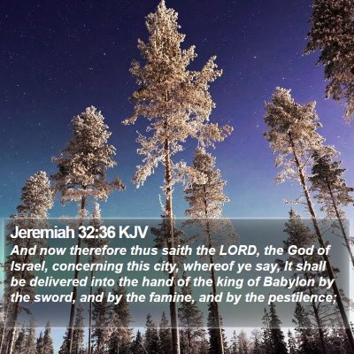 Jeremiah 32:36 KJV Bible Verse Image