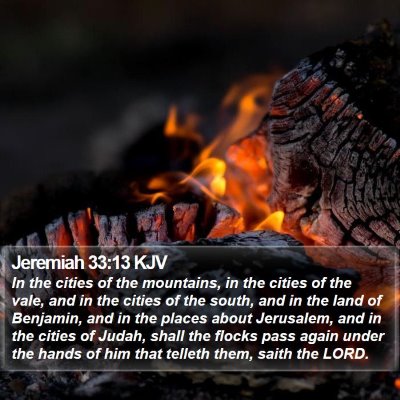 Jeremiah 33:13 KJV Bible Verse Image