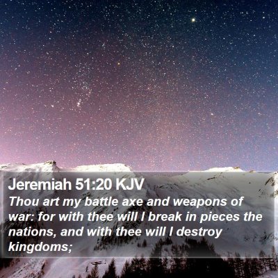 Jeremiah 51:20 KJV Bible Verse Image