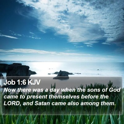 Job 1:6 KJV Bible Verse Image
