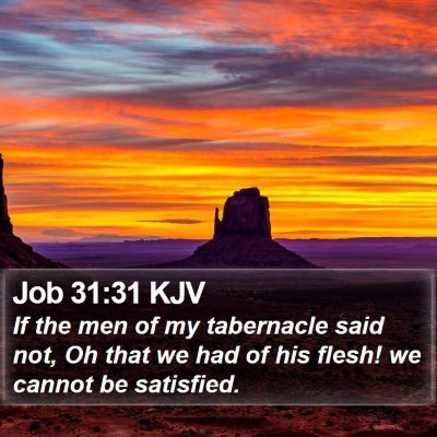 Job 31:31 KJV Bible Verse Image