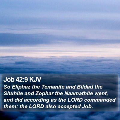 Job 42:9 KJV Bible Verse Image