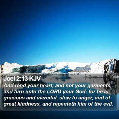 Joel 2:13 KJV Bible Verse Image