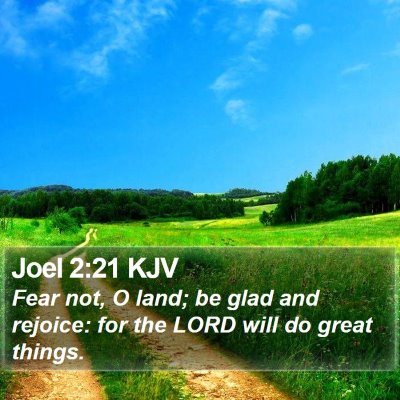 Joel 2:21 KJV Bible Verse Image