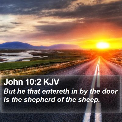 John 10:2 KJV Bible Verse Image