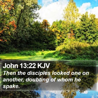 John 13:22 KJV Bible Verse Image