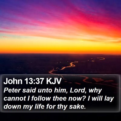 John 13:37 KJV Bible Verse Image