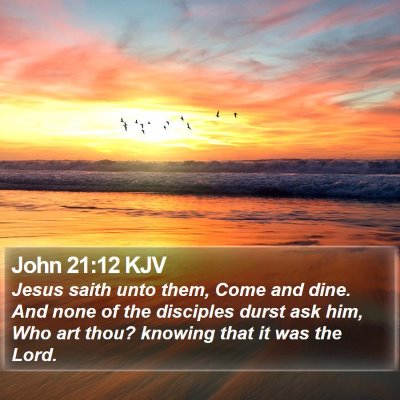 John 21:12 KJV Bible Verse Image