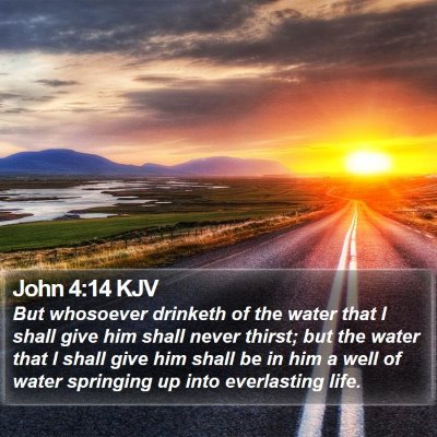 John 4:14 KJV Bible Verse Image