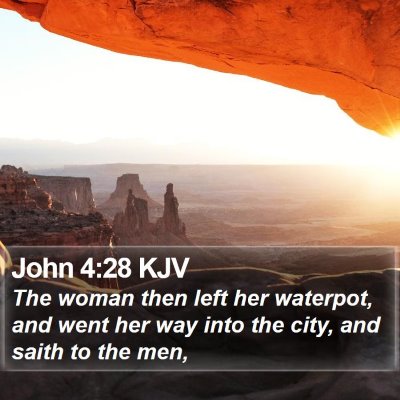 John 4:28 KJV Bible Verse Image