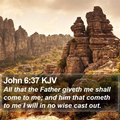 John 6:37 KJV Bible Verse Image