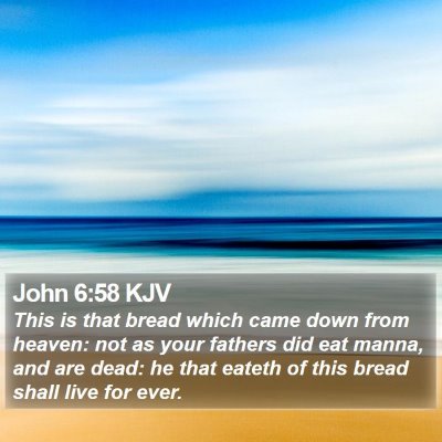 John 6:58 KJV Bible Verse Image