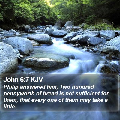 John 6:7 KJV Bible Verse Image