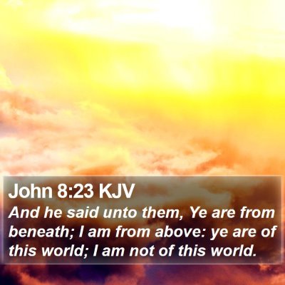 John 8:23 KJV Bible Verse Image