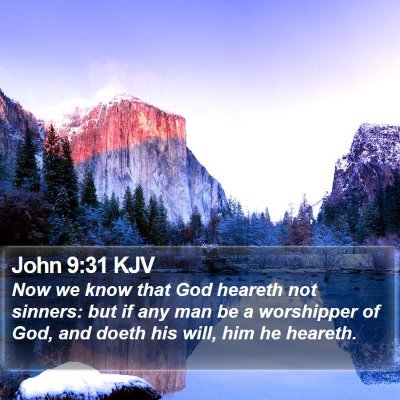 John 9:31 KJV Bible Verse Image