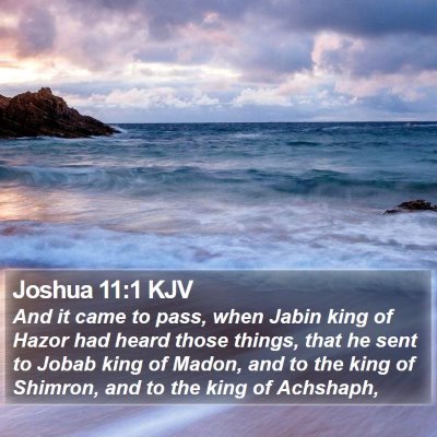 Joshua 11:1 KJV Bible Verse Image