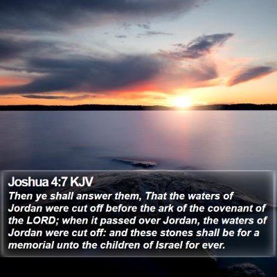 Joshua 4:7 KJV Bible Verse Image