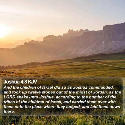 Joshua 4:8 KJV Bible Verse Image