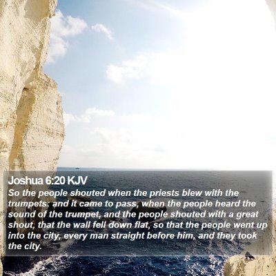 Joshua 6:20 KJV Bible Verse Image