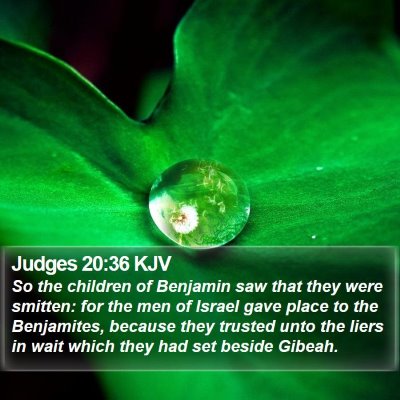 Judges 20:36 KJV Bible Verse Image