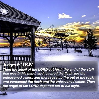 Judges 6:21 KJV Bible Verse Image