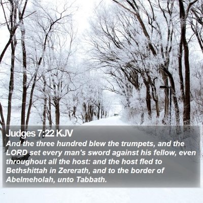 Judges 7:22 KJV Bible Verse Image