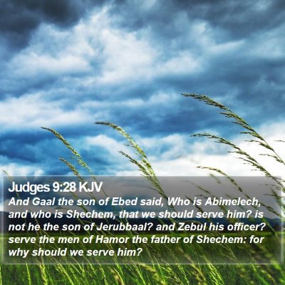 Judges 9:28 KJV Bible Verse Image