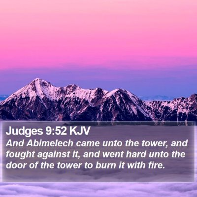 Judges 9:52 KJV Bible Verse Image