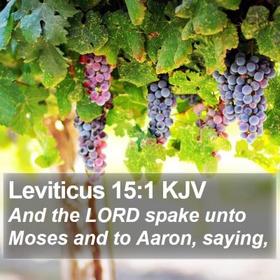 Leviticus 15:1 KJV Bible Verse Image