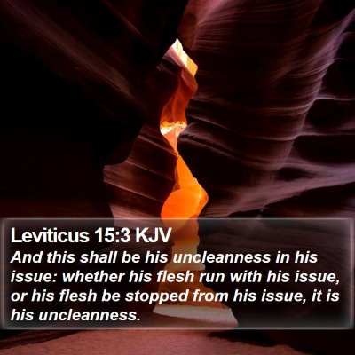 Leviticus 15:3 KJV Bible Verse Image