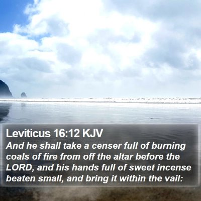 Leviticus 16:12 KJV Bible Verse Image