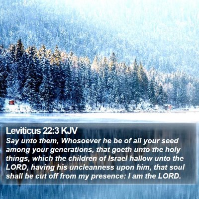 Leviticus 22:3 KJV Bible Verse Image
