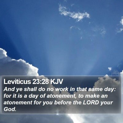Leviticus 23:28 KJV Bible Verse Image