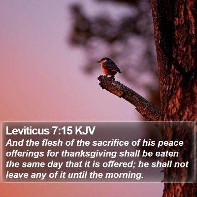 Leviticus 7:15 KJV Bible Verse Image