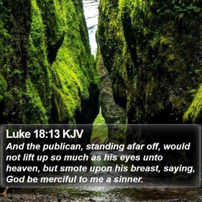 Luke 18:13 KJV Bible Verse Image