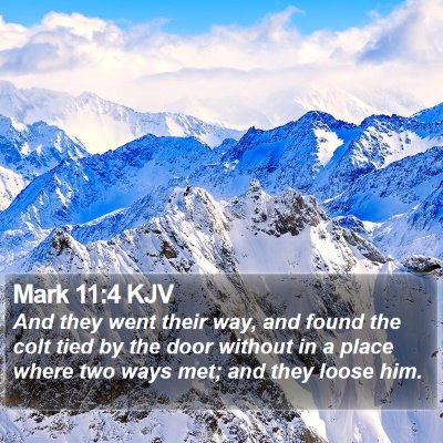 Mark 11:4 KJV Bible Verse Image