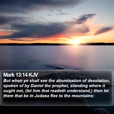 Mark 13:14 KJV Bible Verse Image