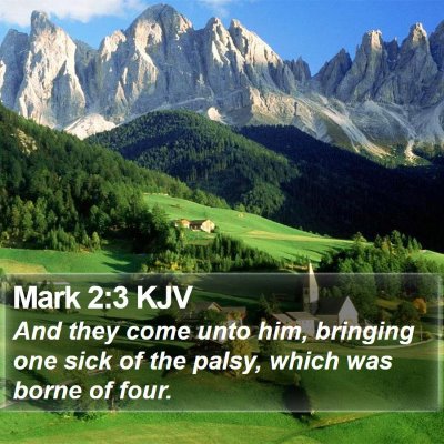 Mark 2:3 KJV Bible Verse Image