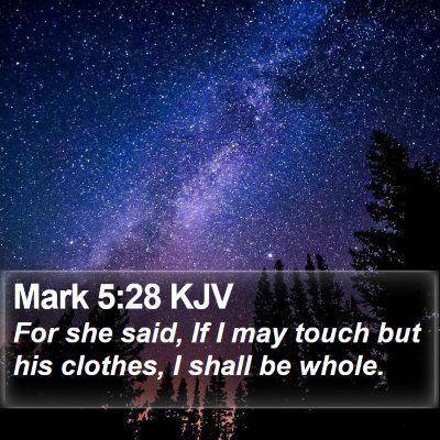 Mark 5:28 KJV Bible Verse Image