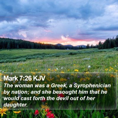 Mark 7:26 KJV Bible Verse Image