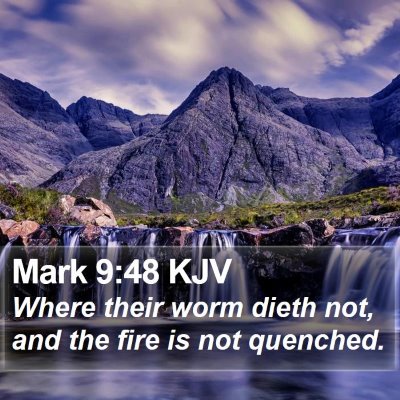 Mark 9:48 KJV Bible Verse Image
