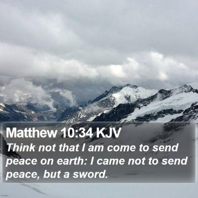 Matthew 10:34 KJV Bible Verse Image