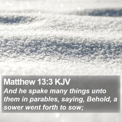 Matthew 13:3 KJV Bible Verse Image