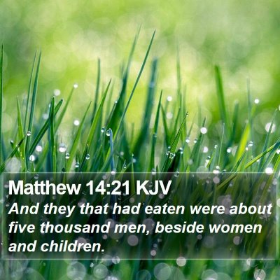 Matthew 14:21 KJV Bible Verse Image