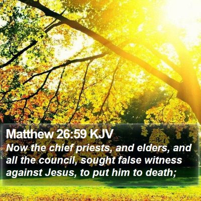 Matthew 26:59 KJV Bible Verse Image