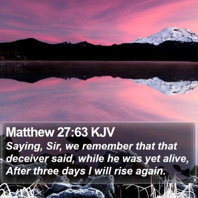 Matthew 27:63 KJV Bible Verse Image