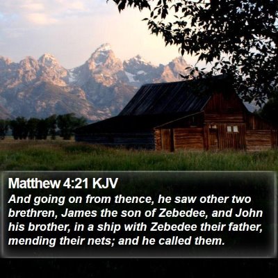 Matthew 4:21 KJV Bible Verse Image