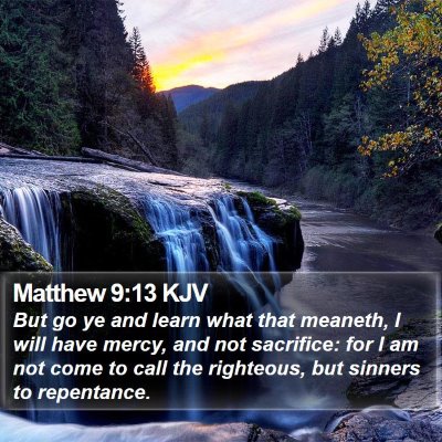Matthew 9:13 KJV Bible Verse Image