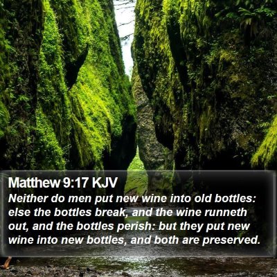 Matthew 9:17 KJV Bible Verse Image